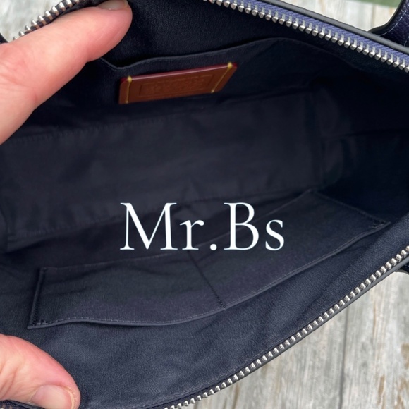 Coach Fiona Zip Tote Bag in Blue Metallic Purse - Picture 5 of 7